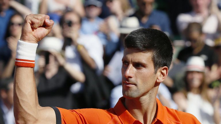 The world number one won 7-5 6-3 6-1 to book his semi-final place