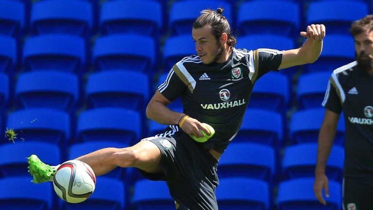 Gareth Bale during Wales training