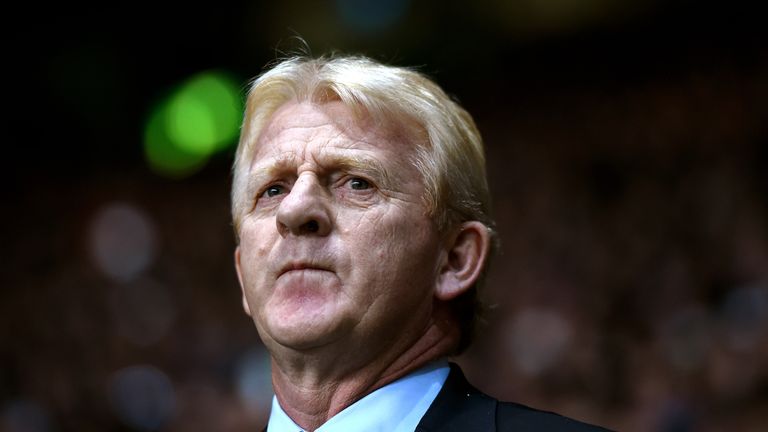 GLASGOW, SCOTLAND - NOVEMBER 18:  Gordon Strachan the Scotland manager looks on during the International Friendly match between Scotland and England at Cel