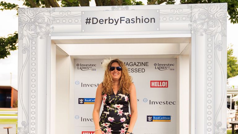 Helen Broomfield from Farnham poses for the best dressed competition