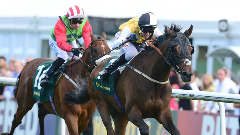 Quest For More ridden by George Baker (right) wins the John Smith's Northumberland Plate during the John Smith's Northumberland Plate Day at Newcastle Race