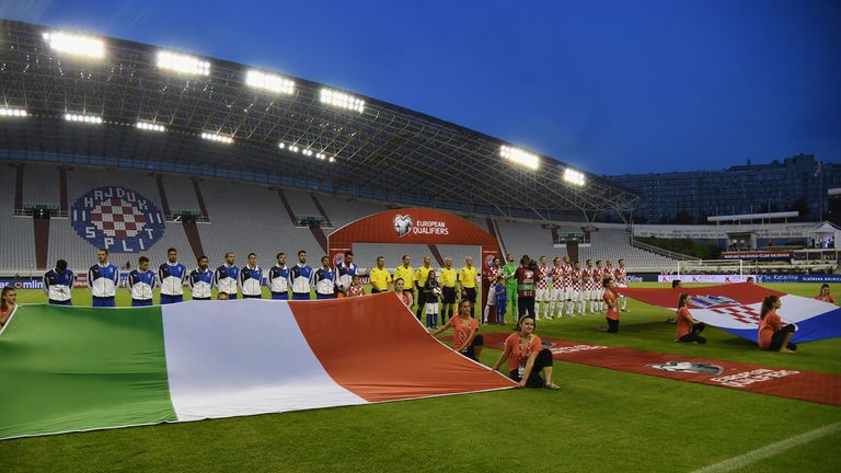 The European Qualifier between Italy and Croatia was played to an emptu stadium