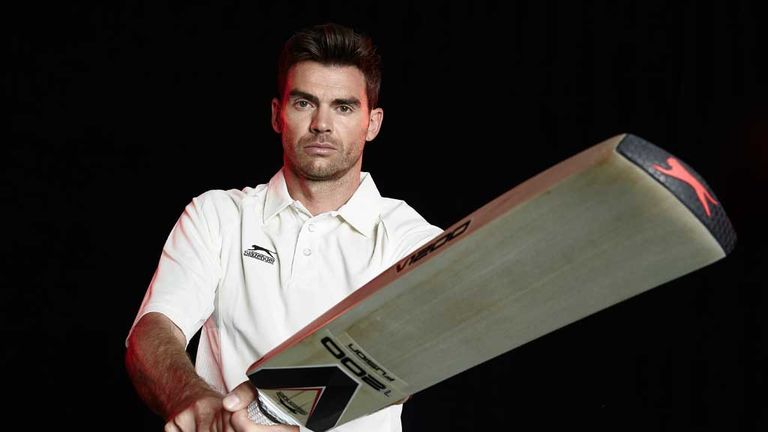 James Anderson will be using the Slazenger V1200 bat during the Ashes