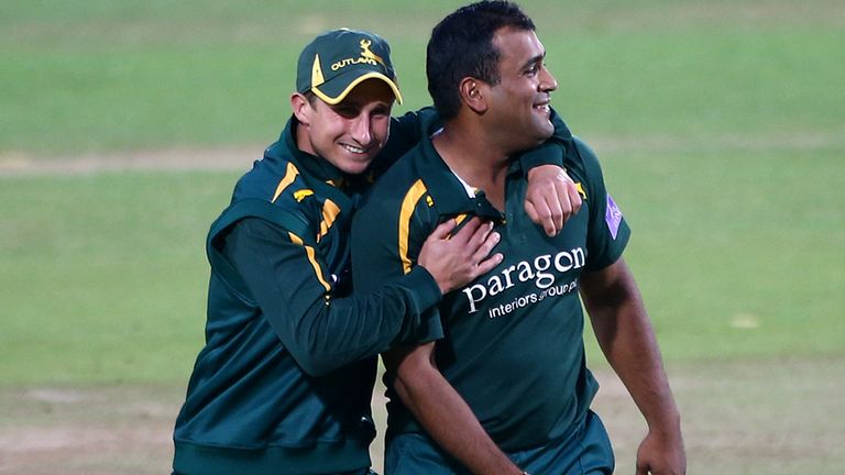 Samit Patel (r) and James Taylor were each given three penalty point sanctions for breaching ECB rules