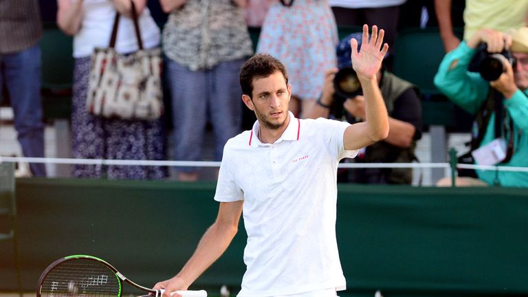James Ward celebrates victory against Luca Vanni 