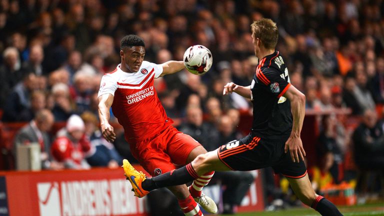 Joe Gomez in action for Charlton against Fulham last season