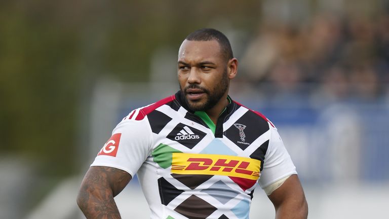 BARNET, ENGLAND - NOVEMBER 02: Jordan Turner-Hall of Harlequins during the LV= Cup match between Saracens and Harlequins at Allianz Park on November 2, 201