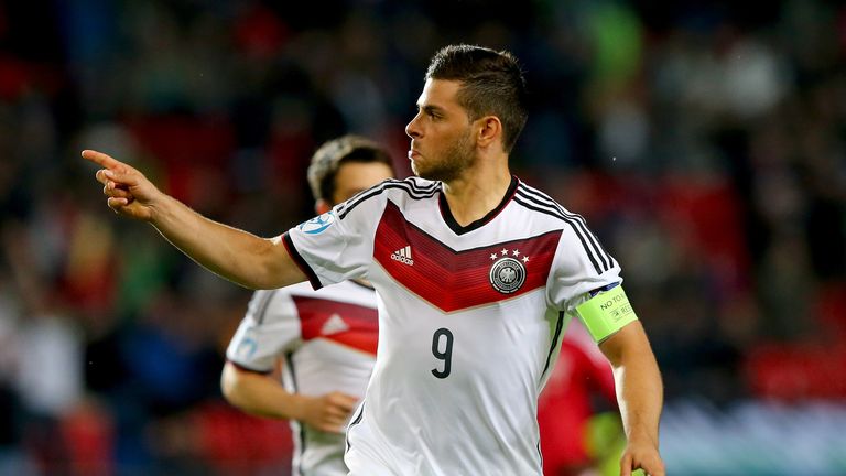 Kevin Volland of Germany celebrates after scoring the 2nd goal 