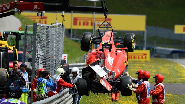 Kimi Raikkonen's car: 2015 Austrian GP