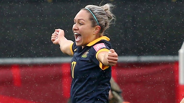 Kiyah Simon celebrates her winner for Australia