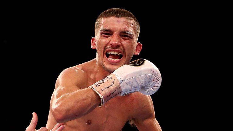 Lee Selby celebrates after defeating Evgeny Gradovich on Saturday night