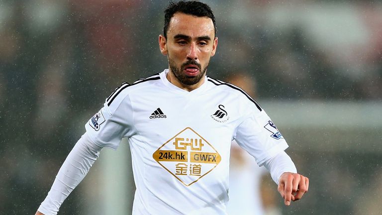 Leon Britton: During one of his rare Premier League appearances for Swansea last season