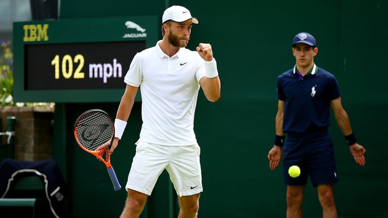 Liam Broady in action against Marinko Matosevic