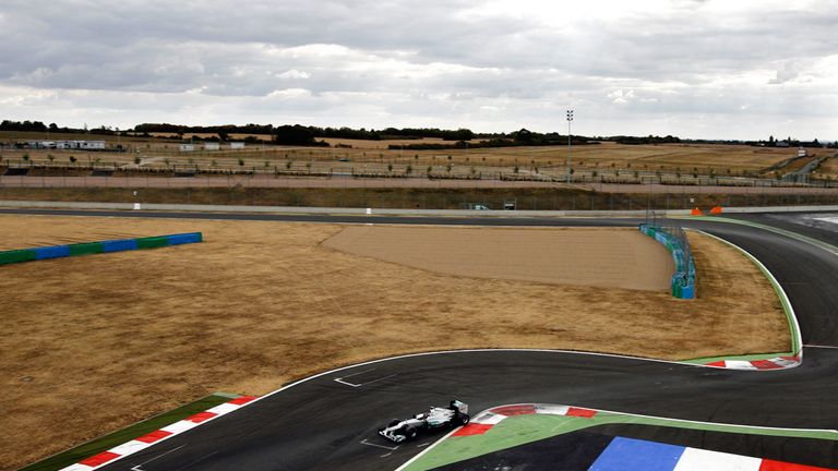 Brendon Hartley drives the Mercedes W03 during the Young Driver Test at Magny-Cours in 2012