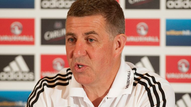 St Albans, ENGLAND - AUGUST 12: Assistant manager of Scotland Mark McGhee talks to the media during the Scotland Press Conference at Sopwell House ahead of