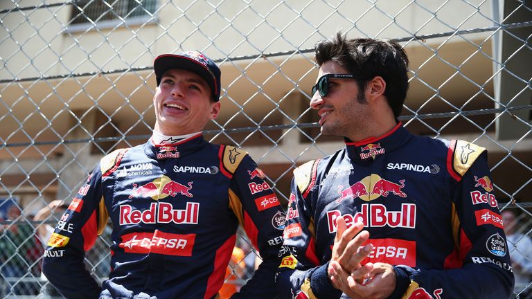 Toro Rosso drivers Max Verstappen and Carlos Sainz