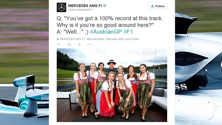 Mercedes tweet