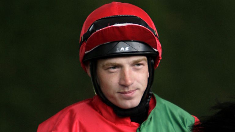 Jockey Michael Stainton at Nottingham Racecourse.
