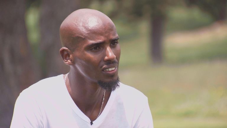 Mo Farah talking exclusively to SSN HQ's Jim White