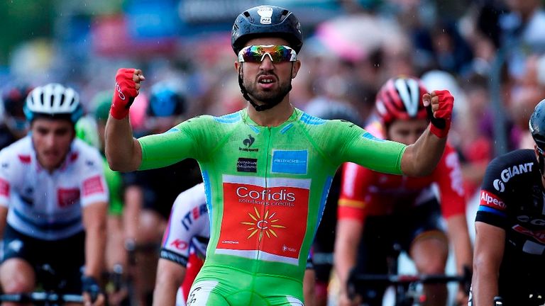 Nacer Bouhanni wins stage four of the 2015 Criterium du Dauphine