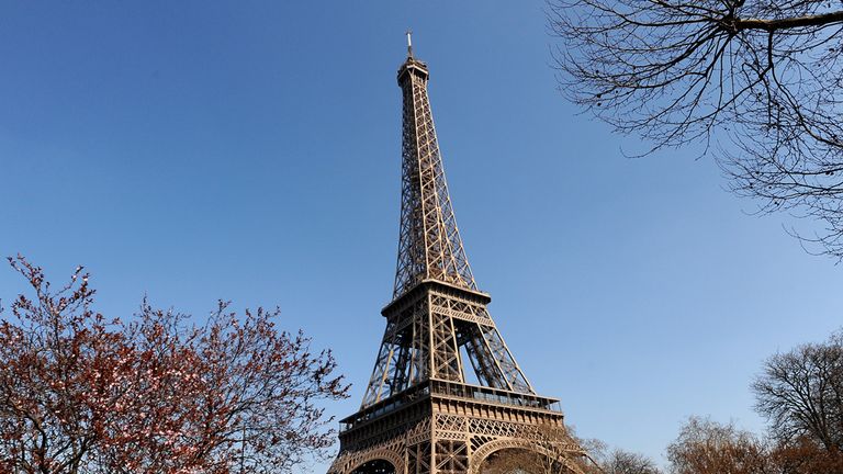 General view of The Eiffel Tower in Paris, France