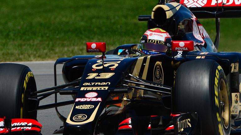 Pastor Maldonado at the wheel of the Lotus E23