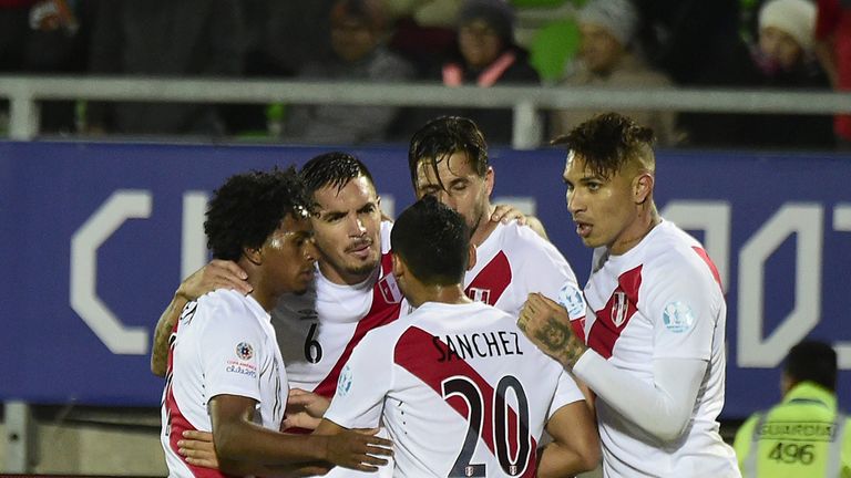 Peru celebrate their winner