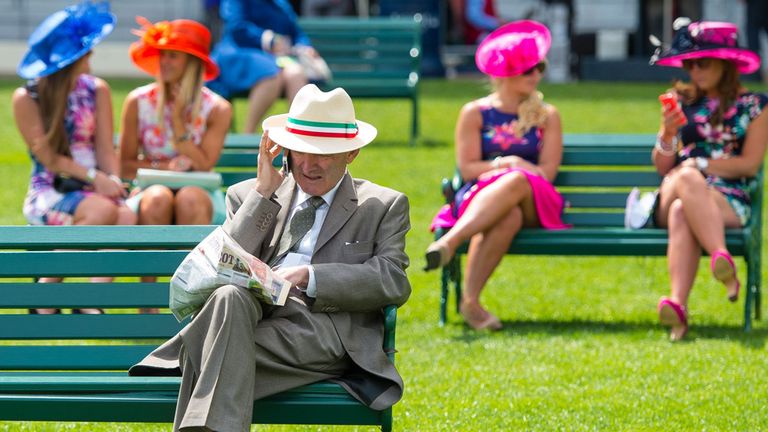 Racegoers await the start of racing 