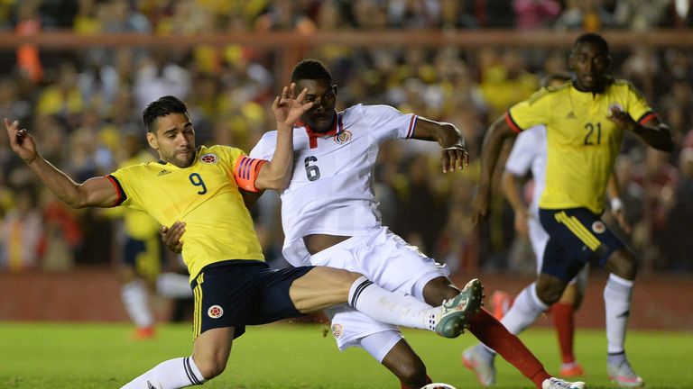 Colombia's Radamel Falcao was on target in a friendly against Costa Rica ahead of the Copa America