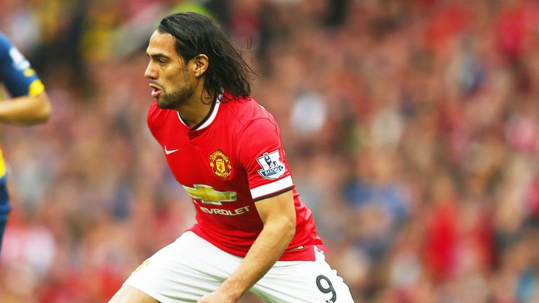 Radamel Falcao in action for Manchester United