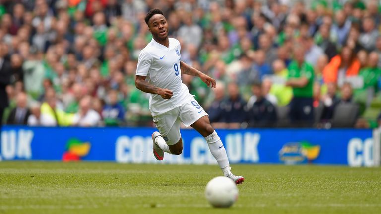 England player Raheem Sterling in action during the International friendly match between Republic of Ireland and England at Aviva Stadium in Dublin
