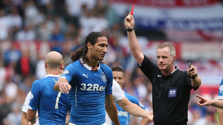 Mohsni was sent off for an off-the-ball clash with Chris Martin in Rangers' friendly against Derby