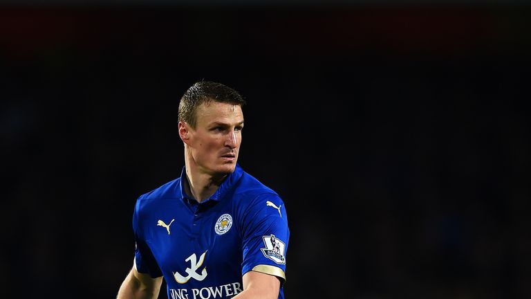 Robert Huth of Leicester City in action