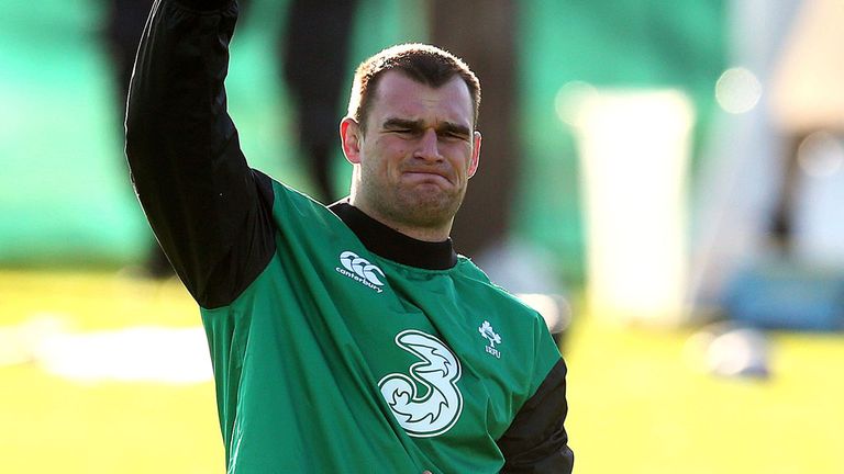 Ireland's Rhys Ruddock during a training session at Carton House Hotel, Kildare, Ireland.