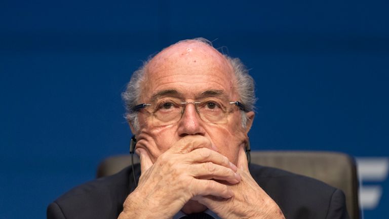 FIFA president Sepp Blatter: Revealed he would step down on Tuesday night
