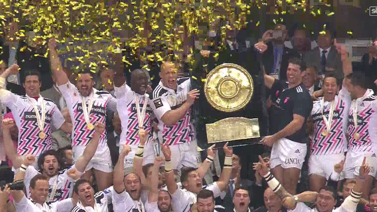 Stade Francais were crowned Top 14 champions after they beat Clermont 12-6 at the Stade de France on Saturday