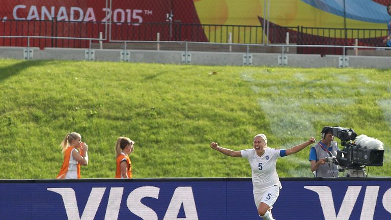Steph Houghton of England celebrates