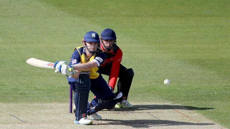 Birmingham Bears' Will Porterfield in action during the NatWest T20 Blast between Durham Jets and Birmingham Bears