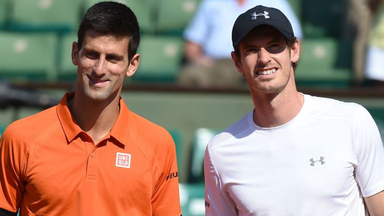 Novak Djokovic and Andy Murray - French Open semi-final 2015
