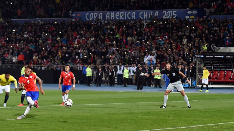 Matías Fernández took the perfect penalty to win Copa America