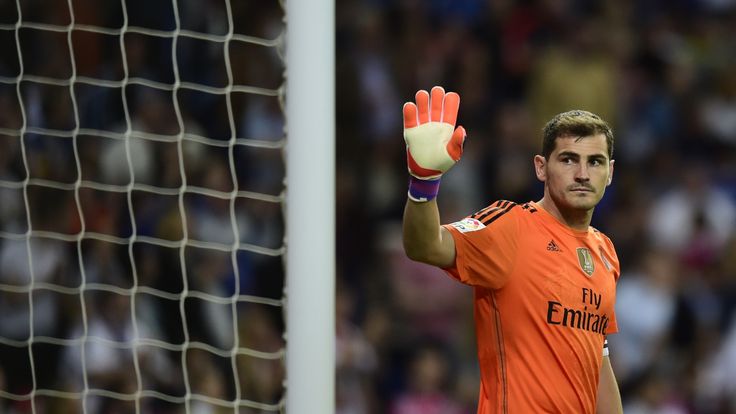 Real Madrid's goalkeeper Iker Casillas gestures