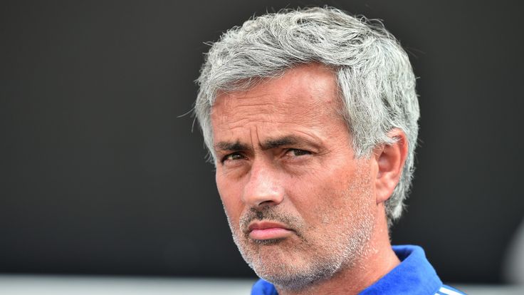 Chelsea coach Jose Mourinho looks on before an International Champions Cup football match against Paris Saint-Germain
