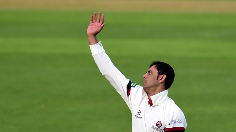 Abdur Rehman in action for Somerset