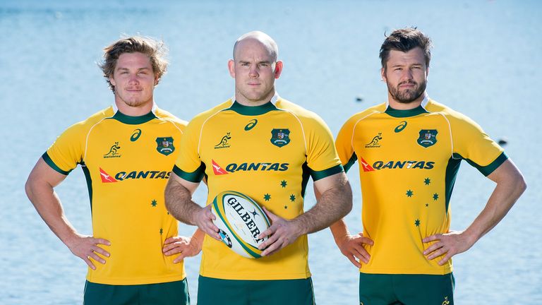 Michael Hooper (L) and Adam Ashley-Cooper (R) will serve as vice-captains under Stephen Moore (C).