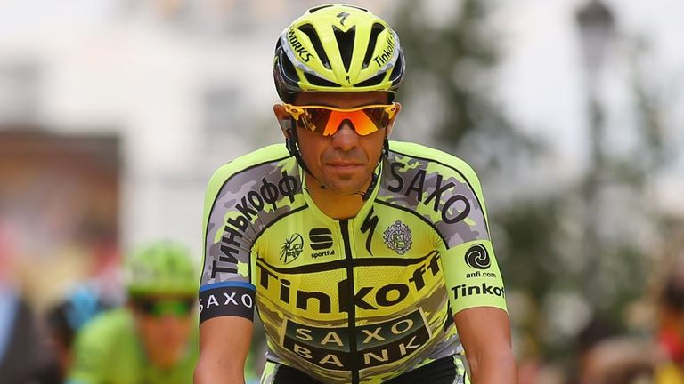 Alberto Contador during stage three of the 2015 Tour de France, a 159.5 km stage between Anvers and Huy, on July 6, 2015 in Anvers, Belgium.