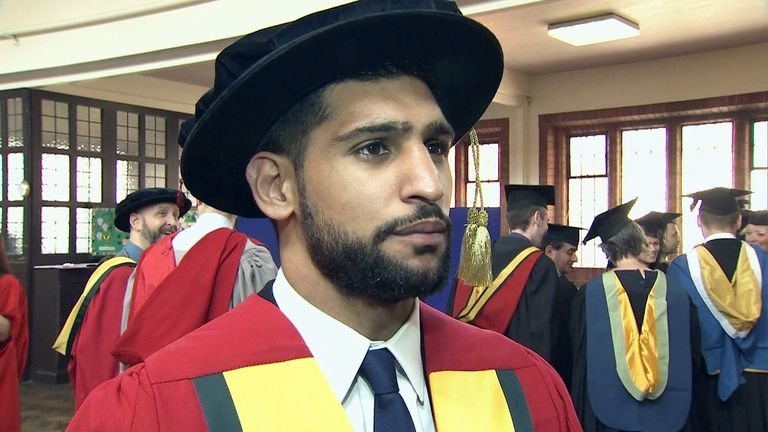 Amir Khan (honorary degree from Botlon University, Jul y 2015)