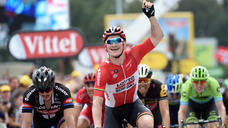 Andre Greipel claimed his third win of the race on stage 15