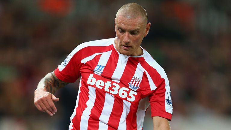 STOKE ON TRENT, ENGLAND - AUGUST 27:  Andy Wilkinson of Stoke City in action during the Capital One Cup Second Round match between Stoke City and Portsmout