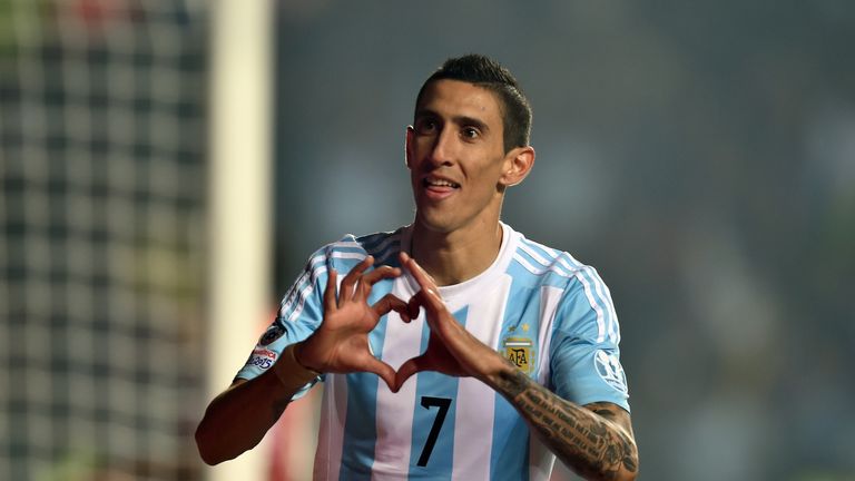 Angel Di Maria: Scored twice for Argentina against Paraguay