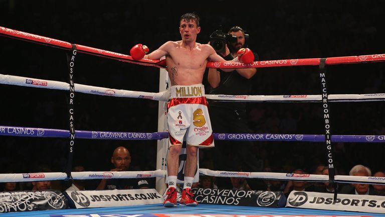 MANCHESTER, ENGLAND - JULY 18: Anthony Crolla during this WBA World Lightweight Championship contest against Darleys Perez at the Manchester Arena on July 